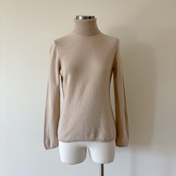 Charter Club Sweaters - Charter Club cashmere sweater beige turtleneck cable knit
